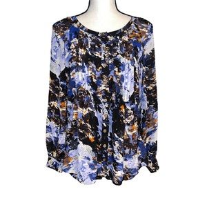 Premise Studio Printed Button Down Blouse